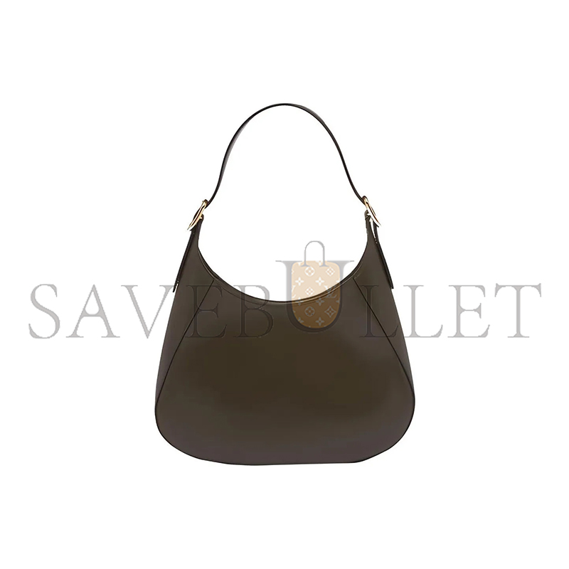 PRADA ENAMEL METAL HEAD LEATHER SHOULDER BAG 1BC179 (26*19*5cm)